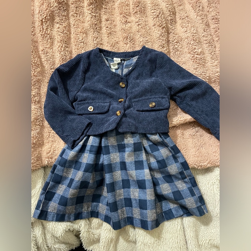 NWOT SHEIN Baby Girl Dress and Sweater Set